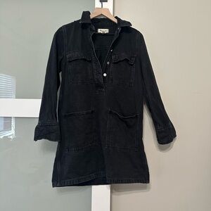 Madewell Black Denim Dress Small